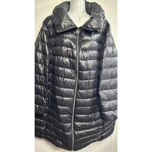 Michael Kors Packable Down Puffer Womens Coat Jacket 2XL Lightweight High Collar